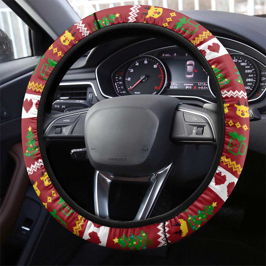 One More Night Santa Beer Christmas Steering Wheel Cover Xmas Holiday Patterns - Wonder Print Shop