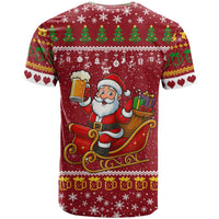 One More Night Santa Beer Christmas T Shirt Xmas Holiday Patterns - Wonder Print Shop