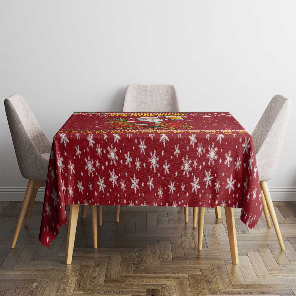 One More Night Santa Beer Christmas Tablecloth Xmas Holiday Patterns - Wonder Print Shop