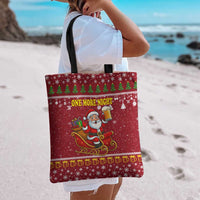 One More Night Santa Beer Christmas Tote Bag Xmas Holiday Patterns - Wonder Print Shop