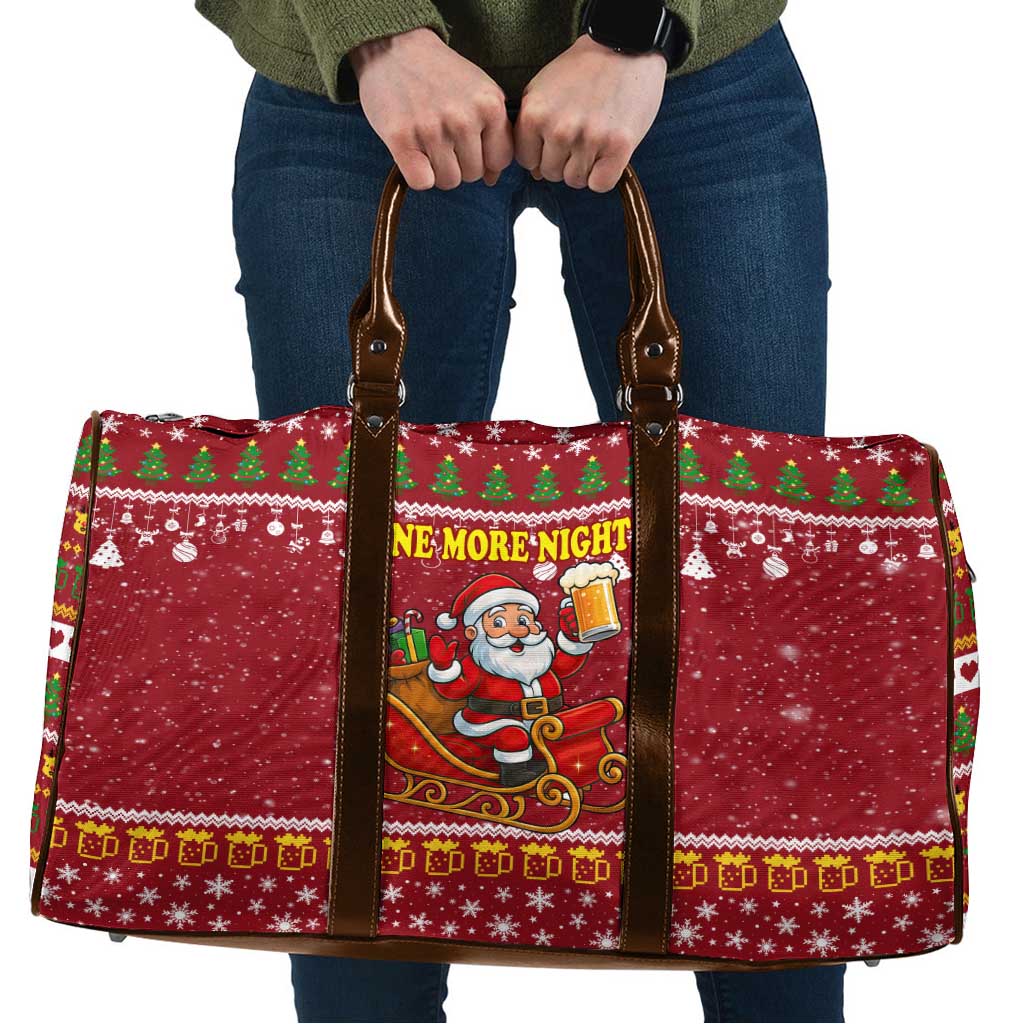One More Night Santa Beer Christmas Travel Bag Xmas Holiday Patterns - Wonder Print Shop