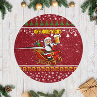 One More Night Santa Beer Christmas Tree Skirt Xmas Holiday Patterns - Wonder Print Shop