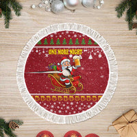 One More Night Santa Beer Christmas Tree Skirt Xmas Holiday Patterns - Wonder Print Shop