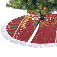 One More Night Santa Beer Christmas Tree Skirt Xmas Holiday Patterns - Wonder Print Shop