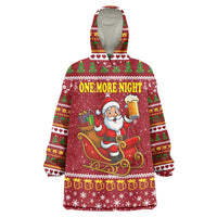 One More Night Santa Beer Christmas Wearable Blanket Hoodie Xmas Holiday Patterns - Wonder Print Shop