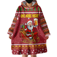 One More Night Santa Beer Christmas Wearable Blanket Hoodie Xmas Holiday Patterns - Wonder Print Shop