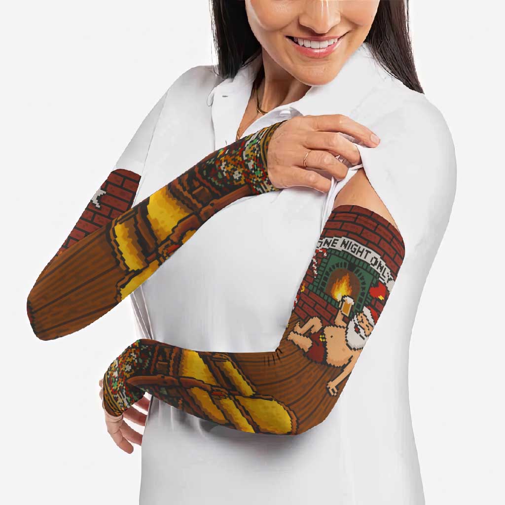 One Night Only Christmas Arm Sleeves Xmas Holiday Patterns - Wonder Print Shop