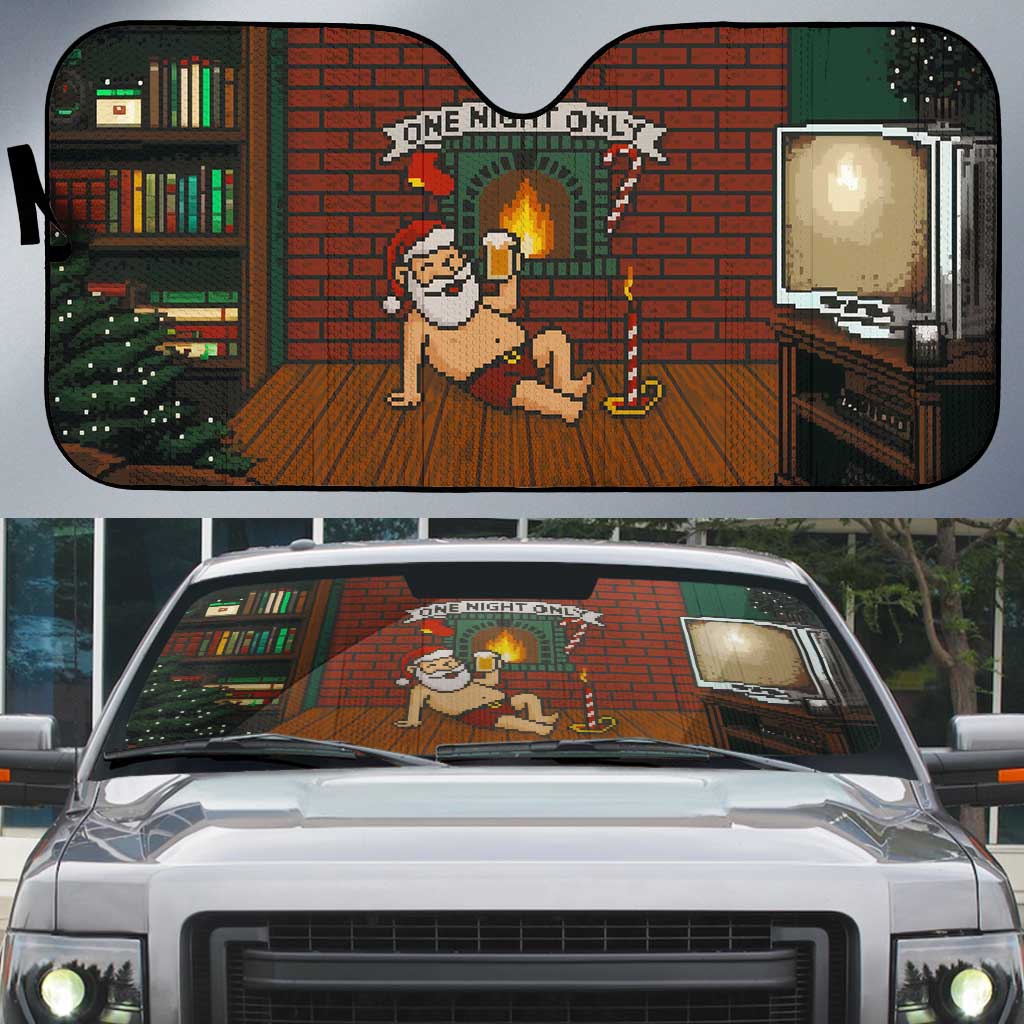 One Night Only Christmas Auto Sun Shade Xmas Holiday Patterns - Wonder Print Shop
