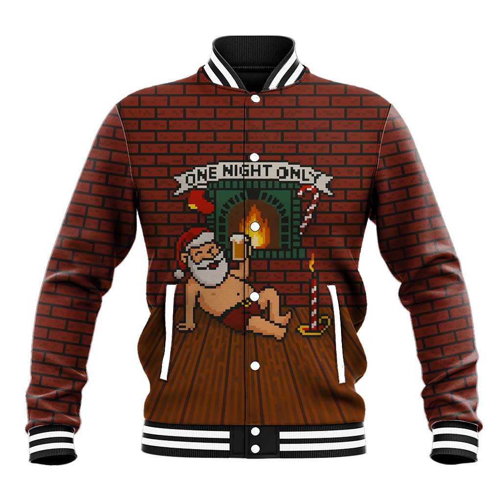 One Night Only Christmas Baseball Jacket Xmas Holiday Patterns - Wonder Print Shop