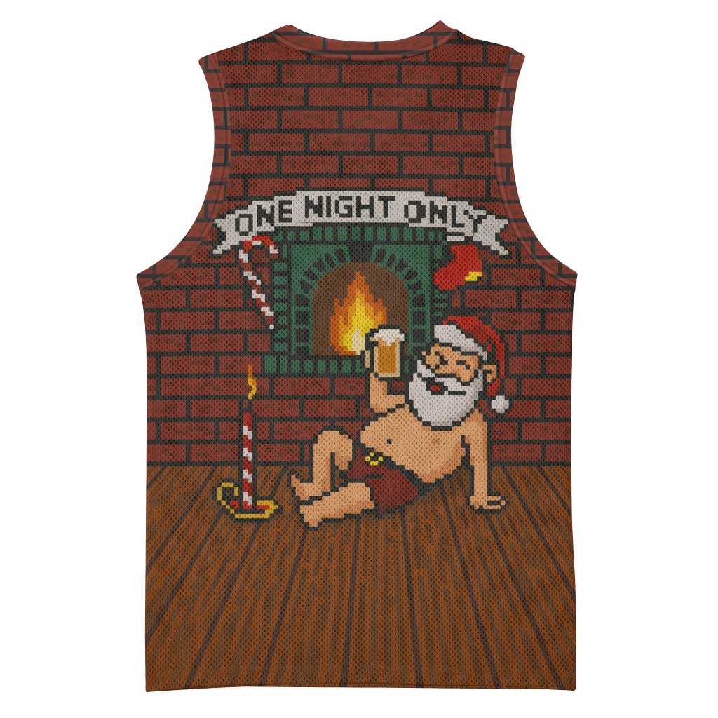 One Night Only Christmas Basketball Jersey Xmas Holiday Patterns - Wonder Print Shop