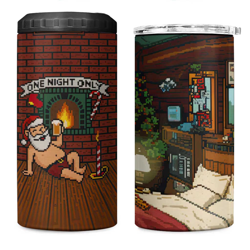 One Night Only Christmas 4 in 1 Can Cooler Tumbler Xmas Holiday Patterns - Wonder Print Shop