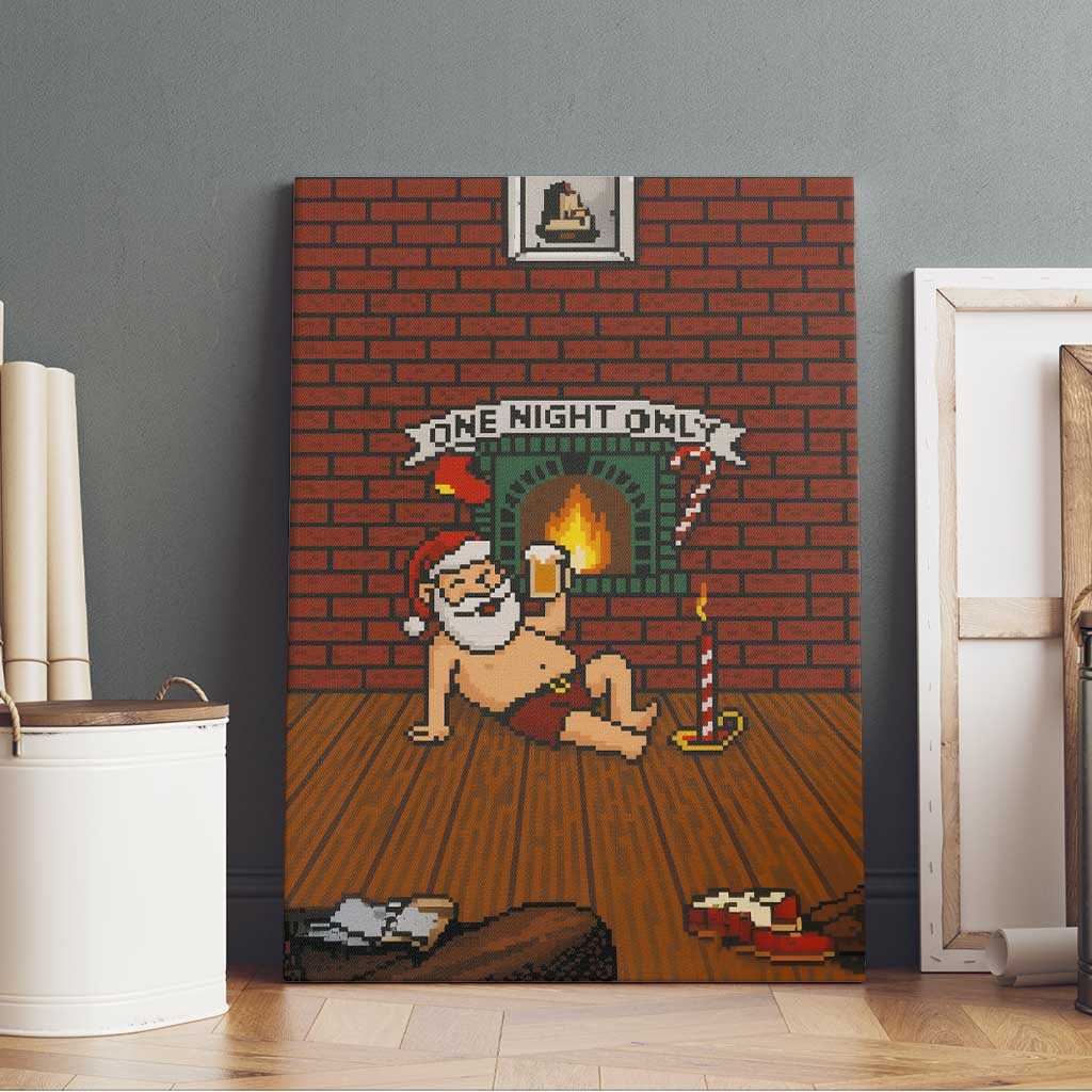 One Night Only Christmas Canvas Wall Art Xmas Holiday Patterns - Wonder Print Shop