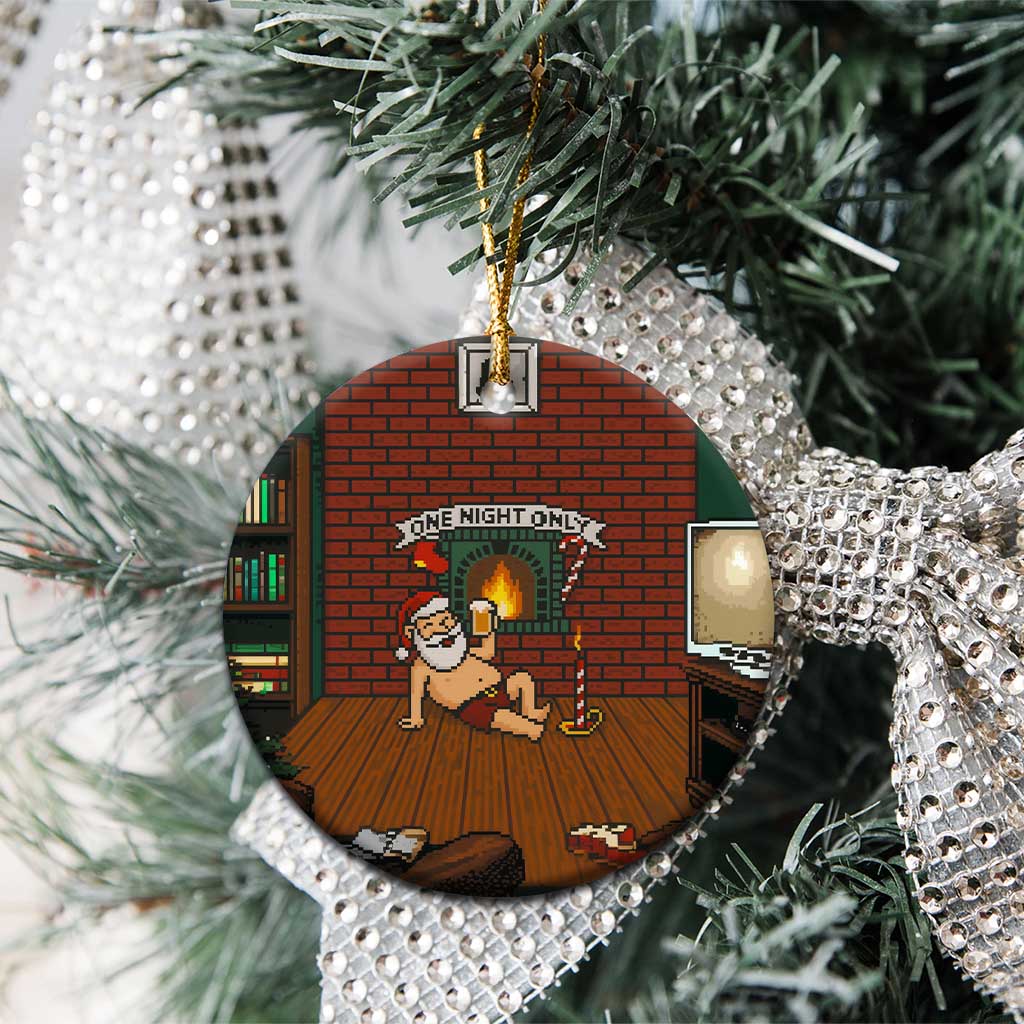 One Night Only Christmas Ceramic Ornament Xmas Holiday Patterns - Wonder Print Shop