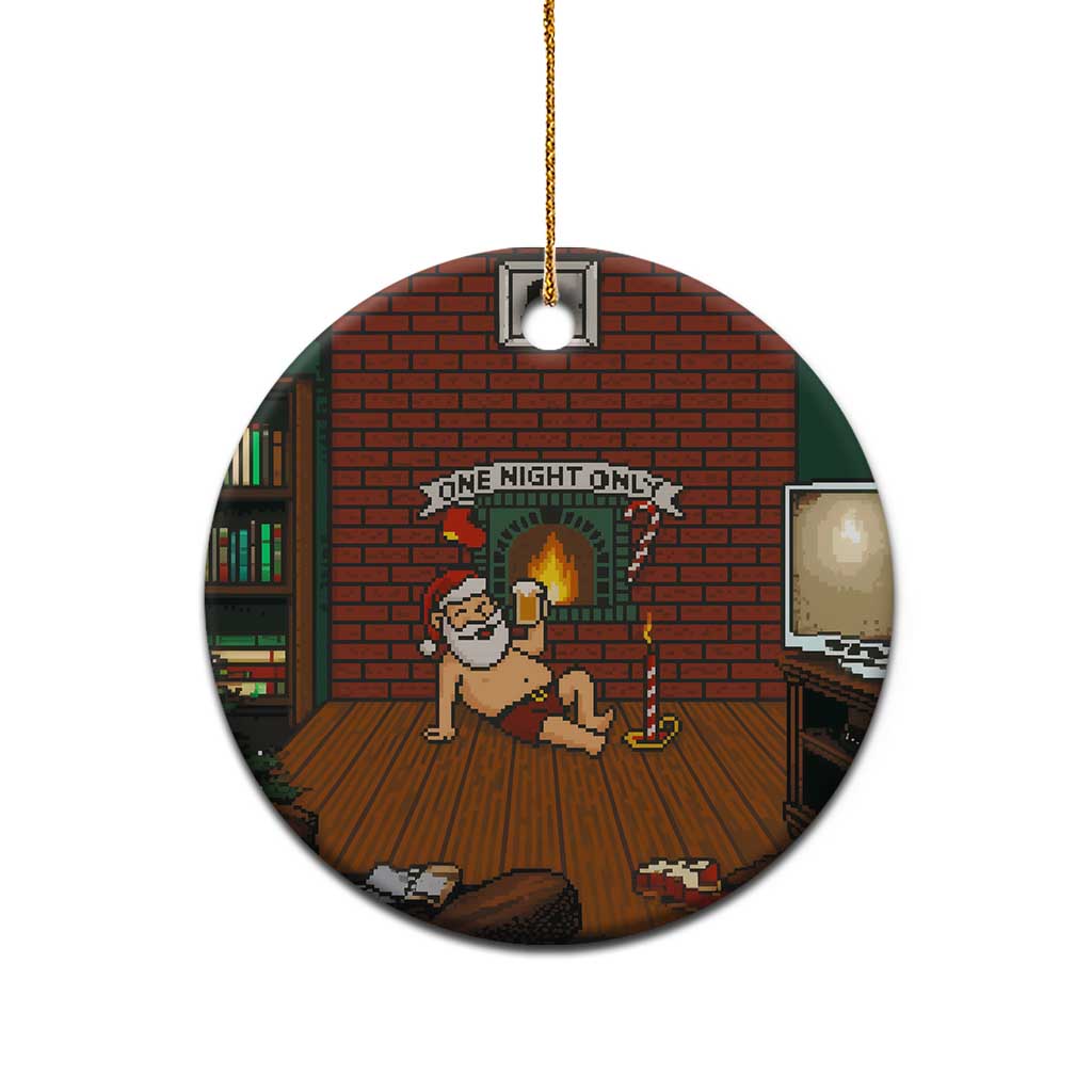 One Night Only Christmas Ceramic Ornament Xmas Holiday Patterns - Wonder Print Shop