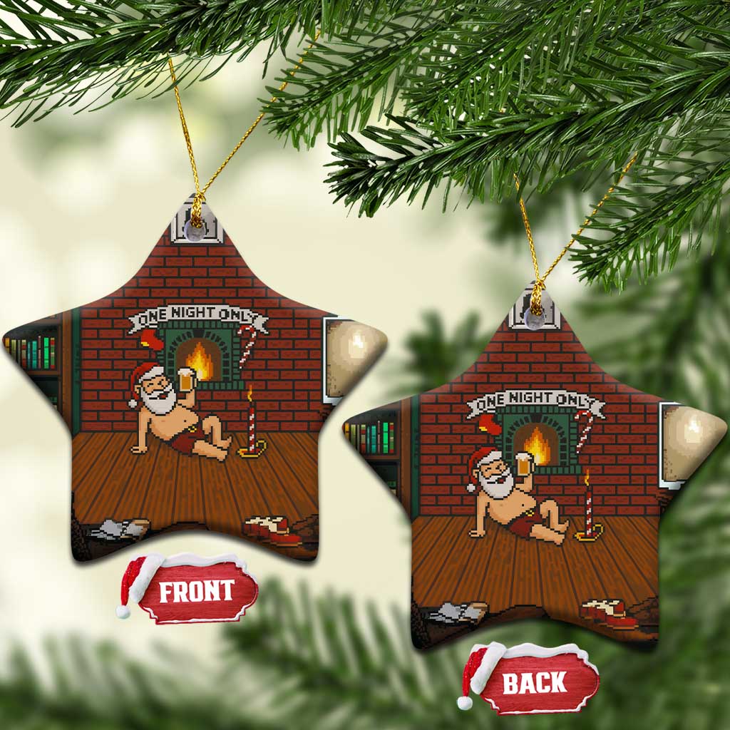 One Night Only Christmas Ceramic Ornament Xmas Holiday Patterns - Wonder Print Shop
