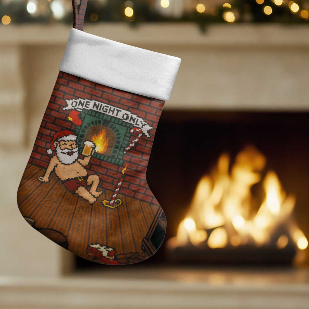 One Night Only Christmas Stocking Xmas Holiday Patterns - Wonder Print Shop