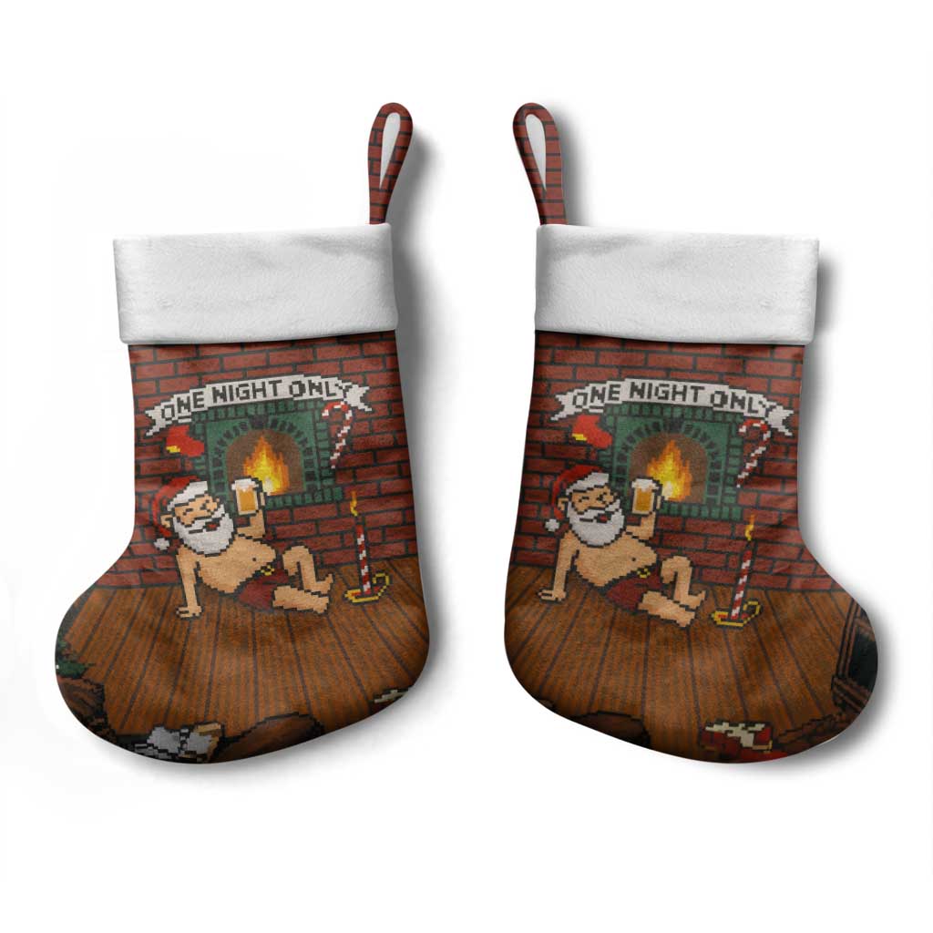 One Night Only Christmas Stocking Xmas Holiday Patterns - Wonder Print Shop
