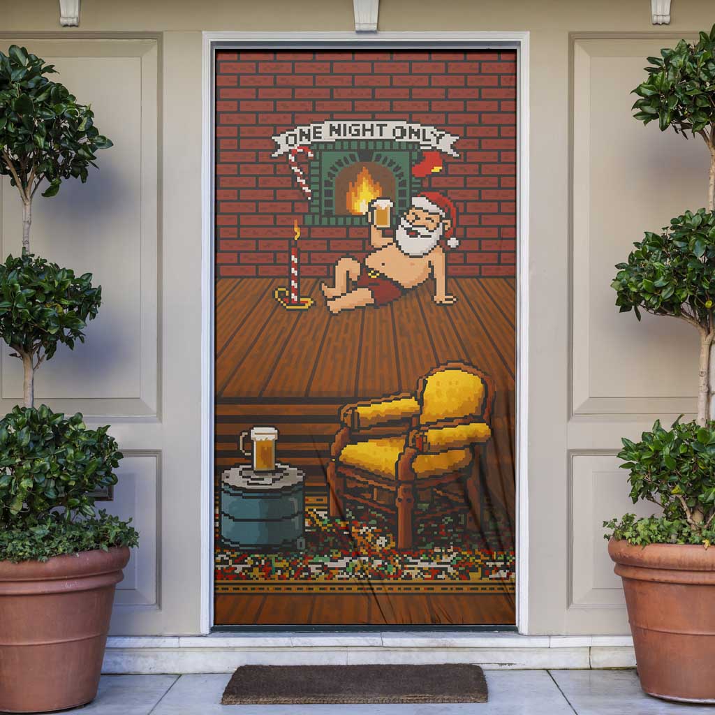 One Night Only Christmas Door Cover Xmas Holiday Patterns - Wonder Print Shop