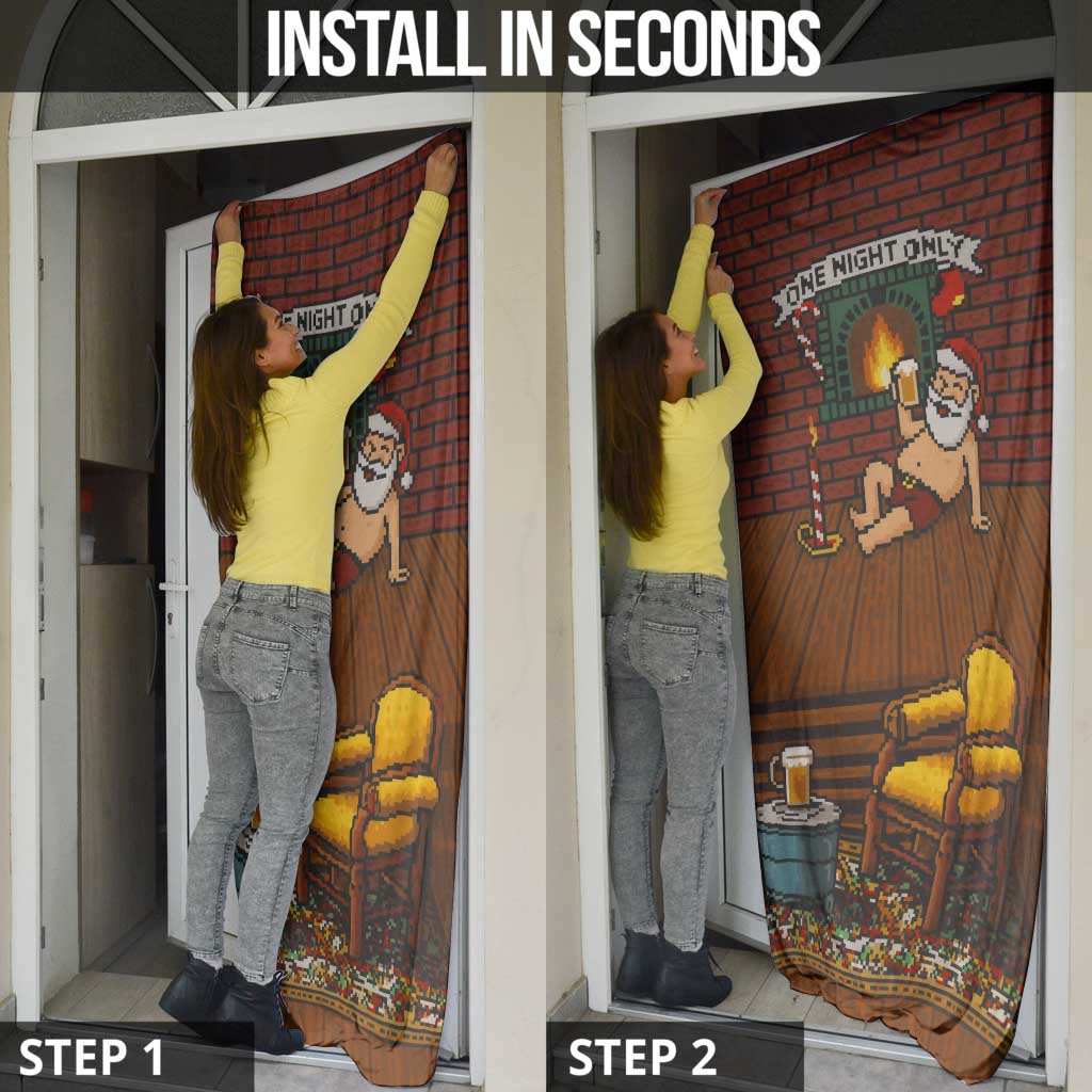 One Night Only Christmas Door Cover Xmas Holiday Patterns - Wonder Print Shop