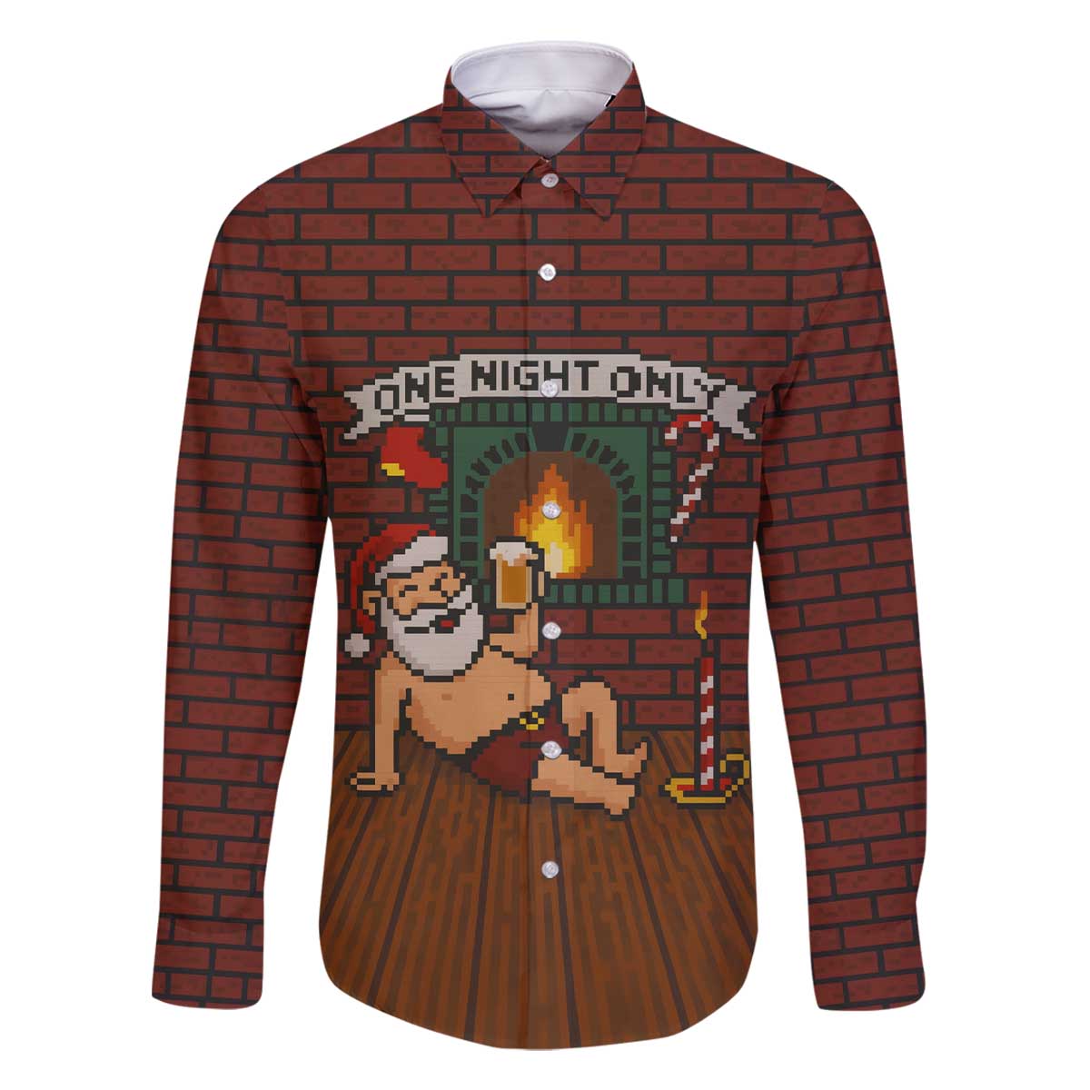 One Night Only Christmas Family Matching Off The Shoulder Long Sleeve Dress and Hawaiian Shirt Xmas Holiday Patterns - Wonder Print Shop