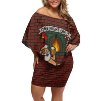 One Night Only Christmas Family Matching Off Shoulder Short Dress and Hawaiian Shirt Xmas Holiday Patterns - Wonder Print Shop