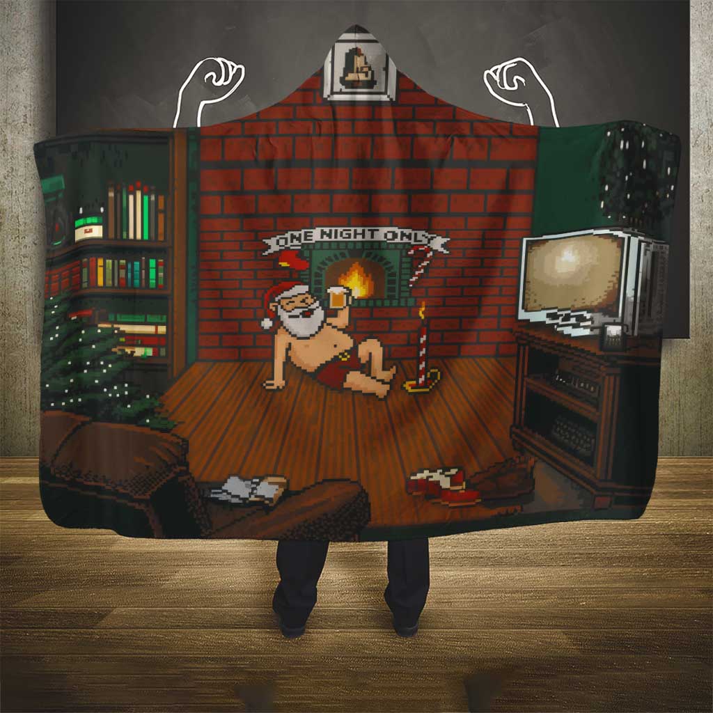 One Night Only Christmas Hooded Blanket Xmas Holiday Patterns - Wonder Print Shop