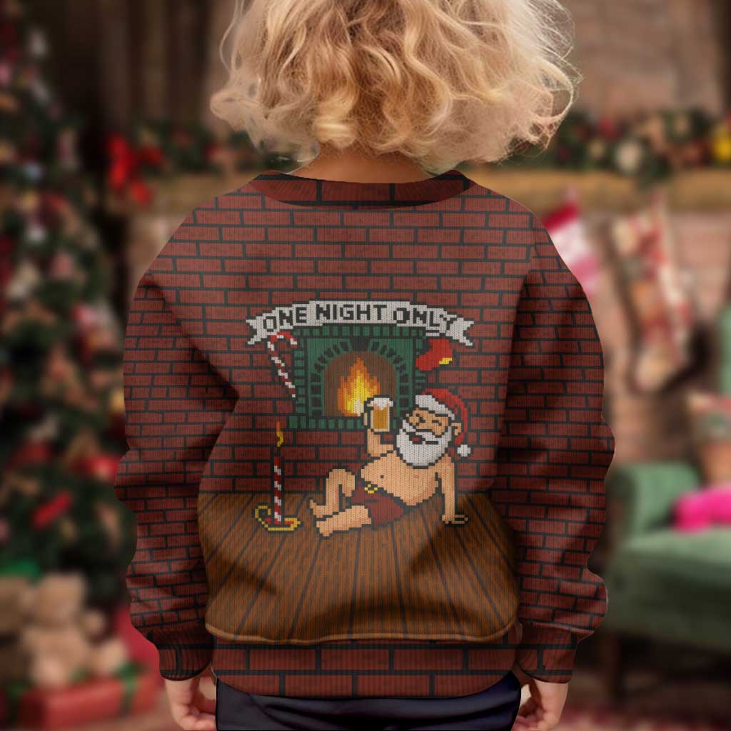 One Night Only Christmas Kid Ugly Christmas Sweater Xmas Holiday Patterns - Wonder Print Shop