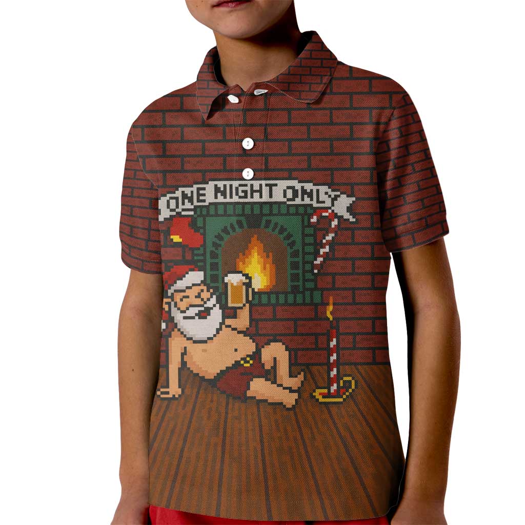 One Night Only Christmas Kid Polo Shirt Xmas Holiday Patterns - Wonder Print Shop