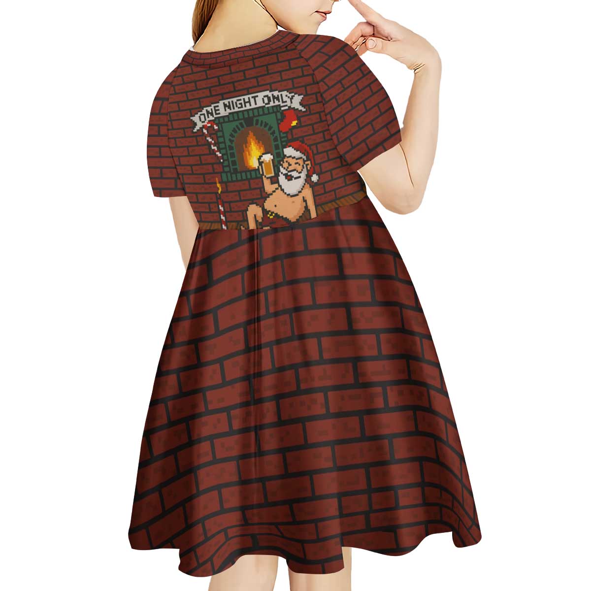 One Night Only Christmas Kid Short Sleeve Dress Xmas Holiday Patterns - Wonder Print Shop