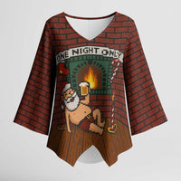 One Night Only Christmas Kimono Sleeve Blouse Xmas Holiday Patterns - Wonder Print Shop