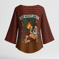 One Night Only Christmas Kimono Sleeve Blouse Xmas Holiday Patterns - Wonder Print Shop