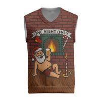 One Night Only Christmas Knitted V-Neck Vest Xmas Holiday Patterns - Wonder Print Shop