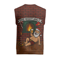 One Night Only Christmas Knitted V-Neck Vest Xmas Holiday Patterns - Wonder Print Shop