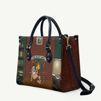 One Night Only Christmas Leather Bag Xmas Holiday Patterns - Wonder Print Shop