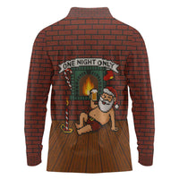 One Night Only Christmas Long Sleeve Polo Shirt Xmas Holiday Patterns - Wonder Print Shop