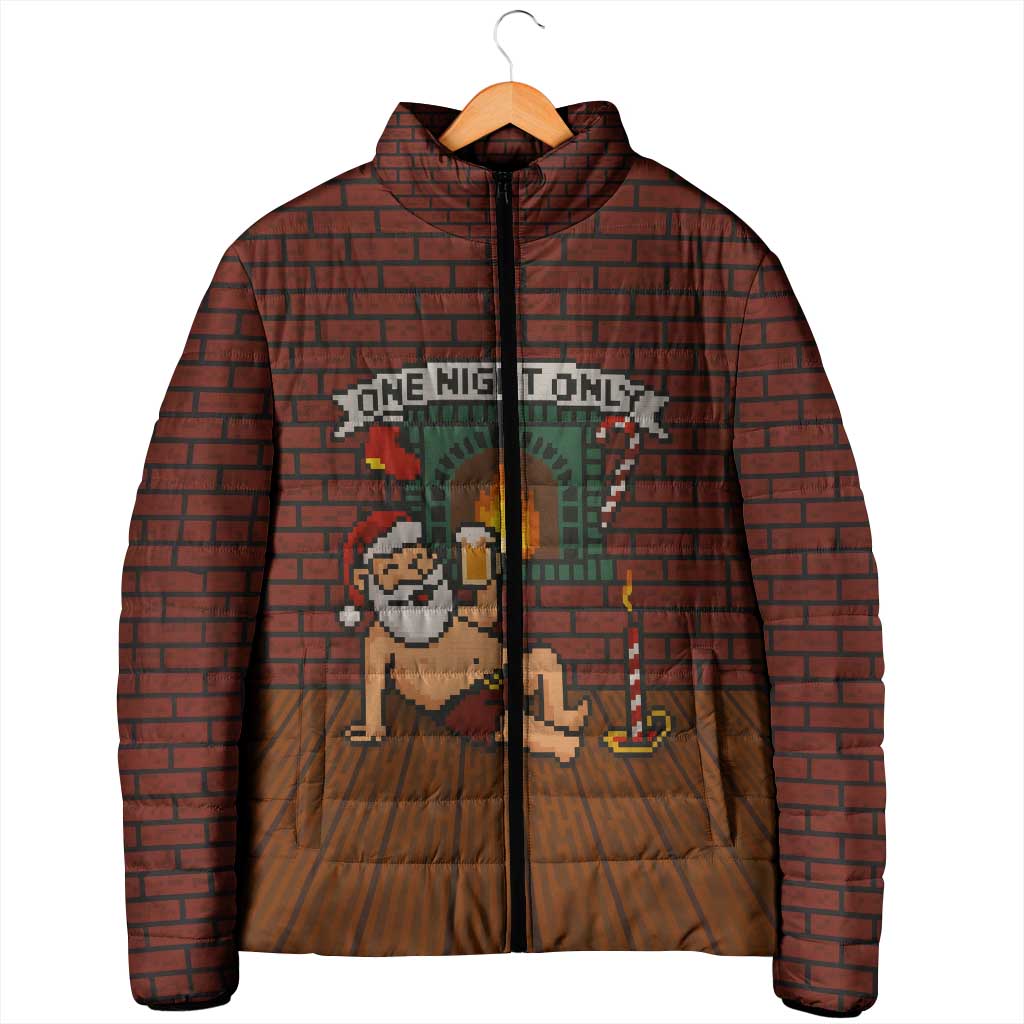 One Night Only Christmas Padded Jacket Xmas Holiday Patterns - Wonder Print Shop