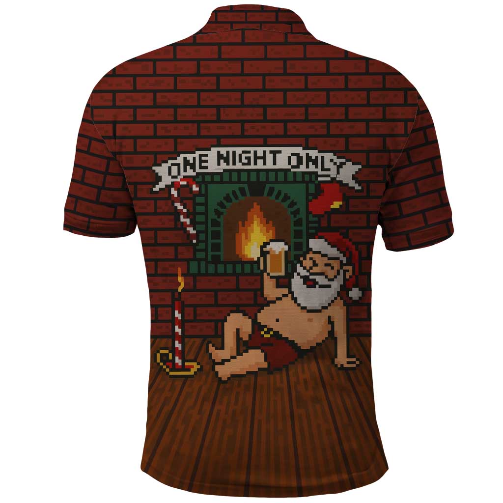 One Night Only Christmas Polo Shirt Xmas Holiday Patterns - Wonder Print Shop