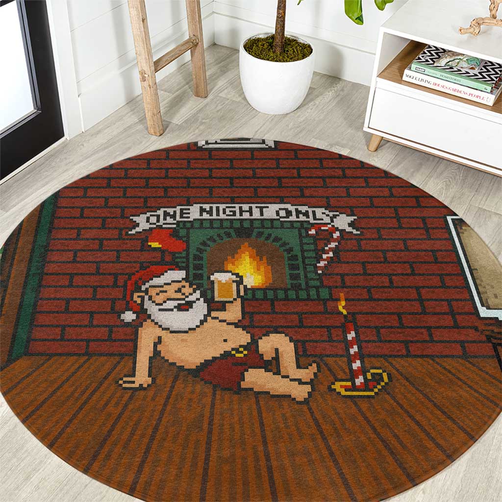 One Night Only Christmas Round Carpet Xmas Holiday Patterns - Wonder Print Shop