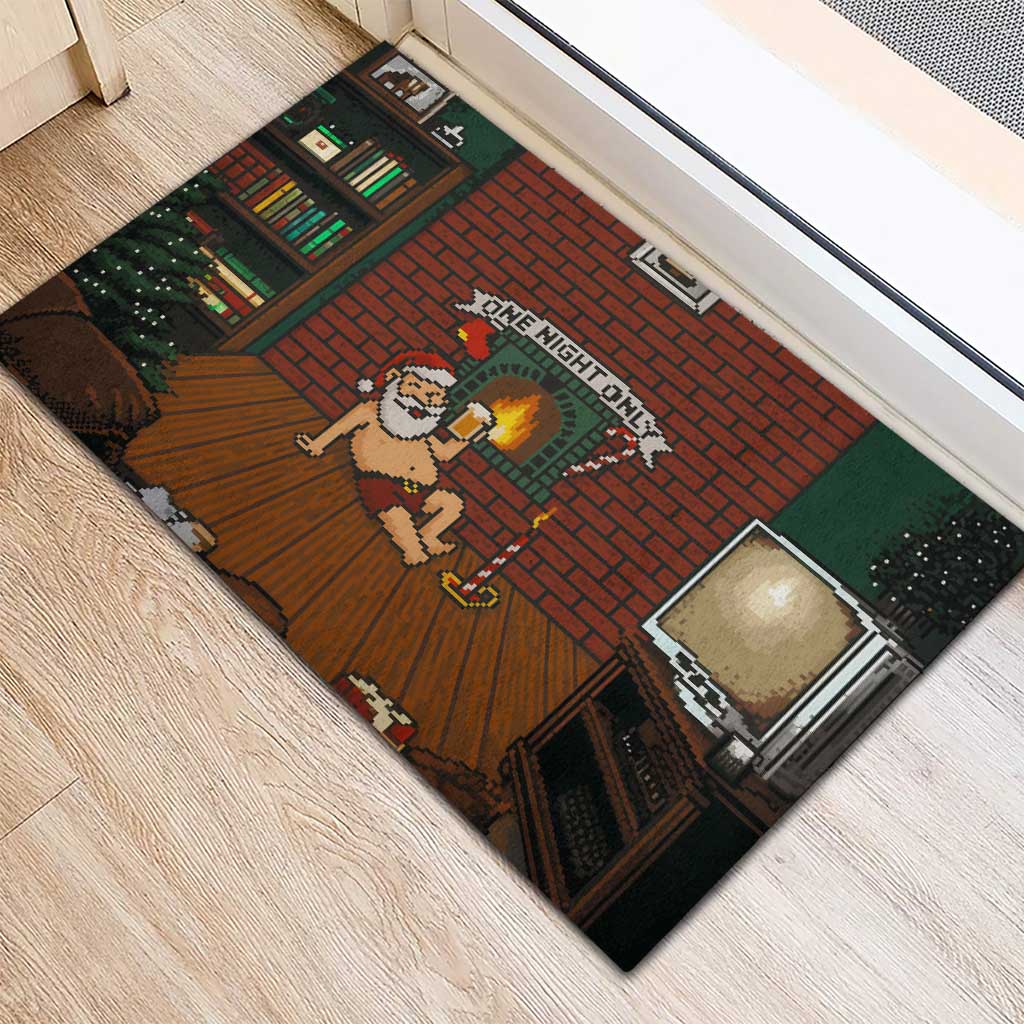 One Night Only Christmas Rubber Doormat Xmas Holiday Patterns - Wonder Print Shop