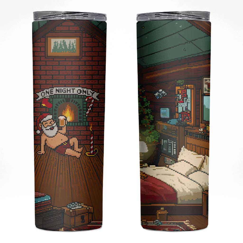 One Night Only Christmas Skinny Tumbler Xmas Holiday Patterns - Wonder Print Shop