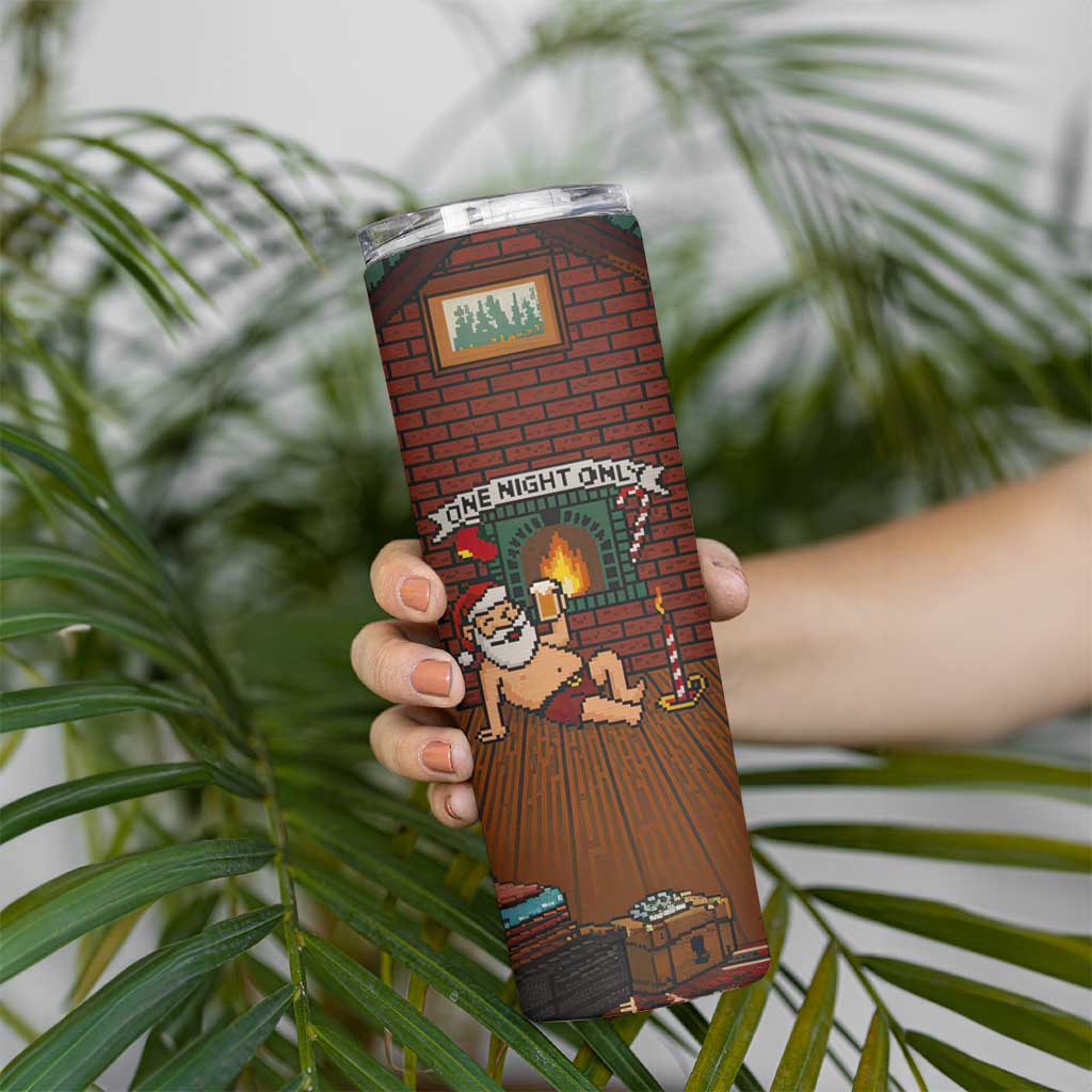 One Night Only Christmas Skinny Tumbler Xmas Holiday Patterns - Wonder Print Shop
