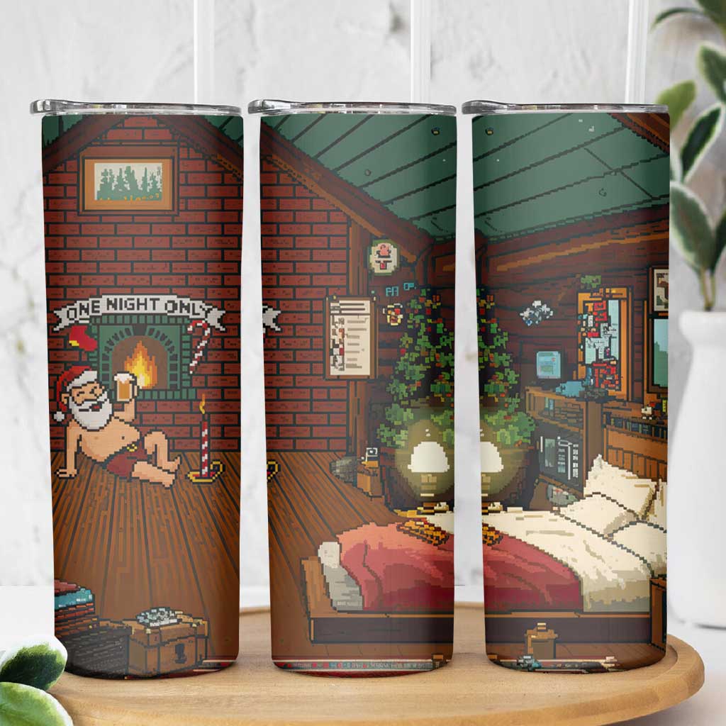 One Night Only Christmas Skinny Tumbler Xmas Holiday Patterns - Wonder Print Shop