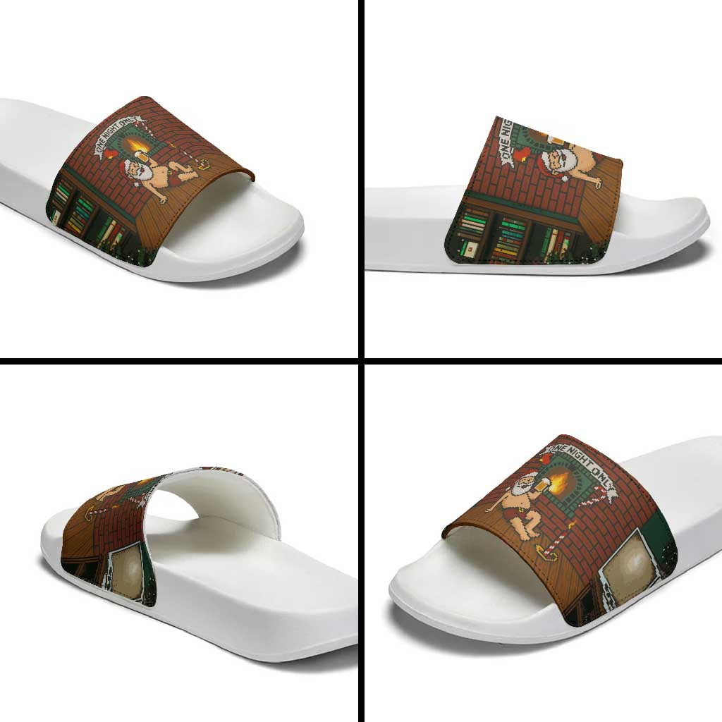 One Night Only Christmas Slide Sandals Xmas Holiday Patterns - Wonder Print Shop