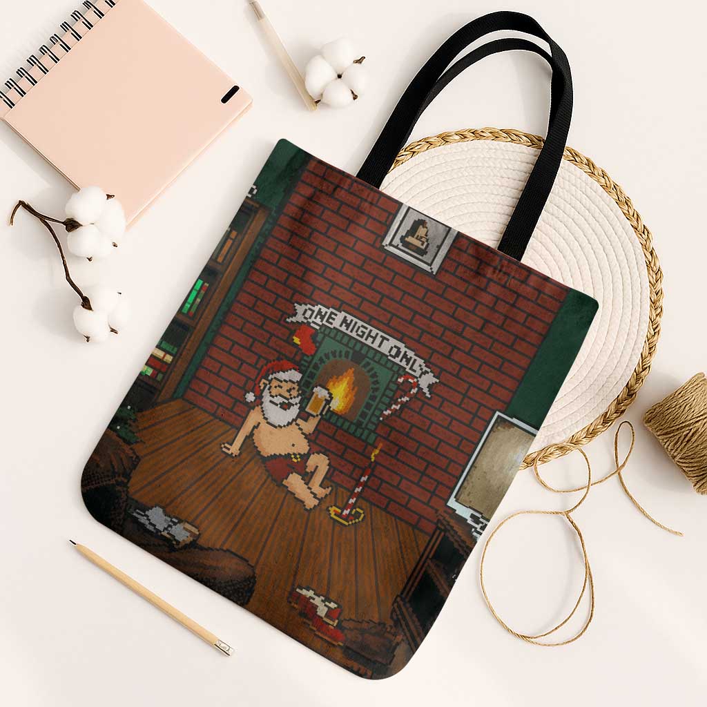 One Night Only Christmas Tote Bag Xmas Holiday Patterns - Wonder Print Shop
