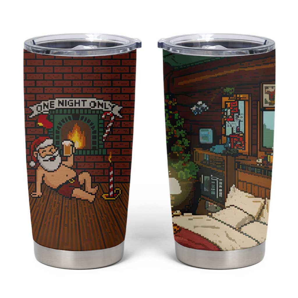 One Night Only Christmas Tumbler Cup Xmas Holiday Patterns - Wonder Print Shop