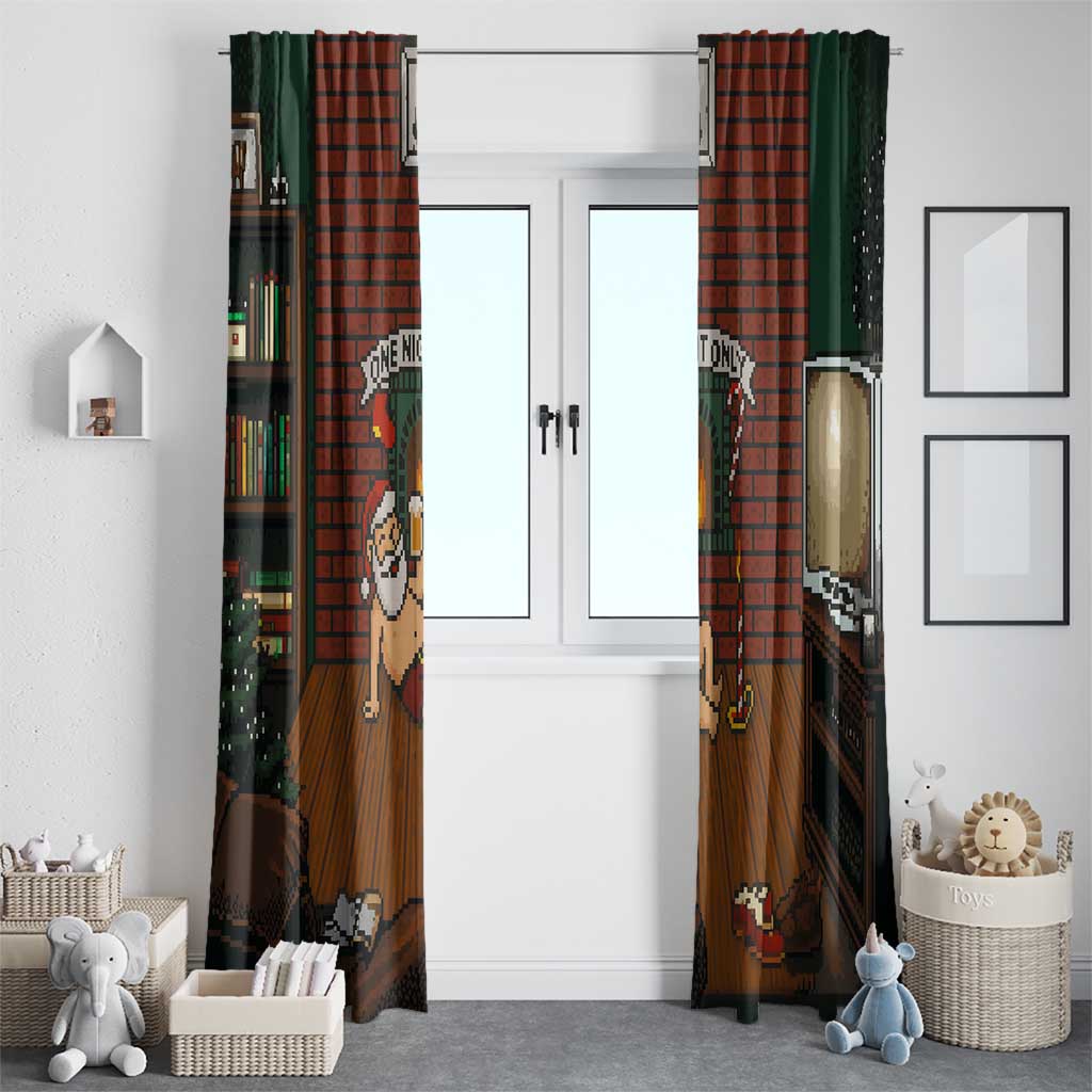 One Night Only Christmas Window Curtain Xmas Holiday Patterns - Wonder Print Shop