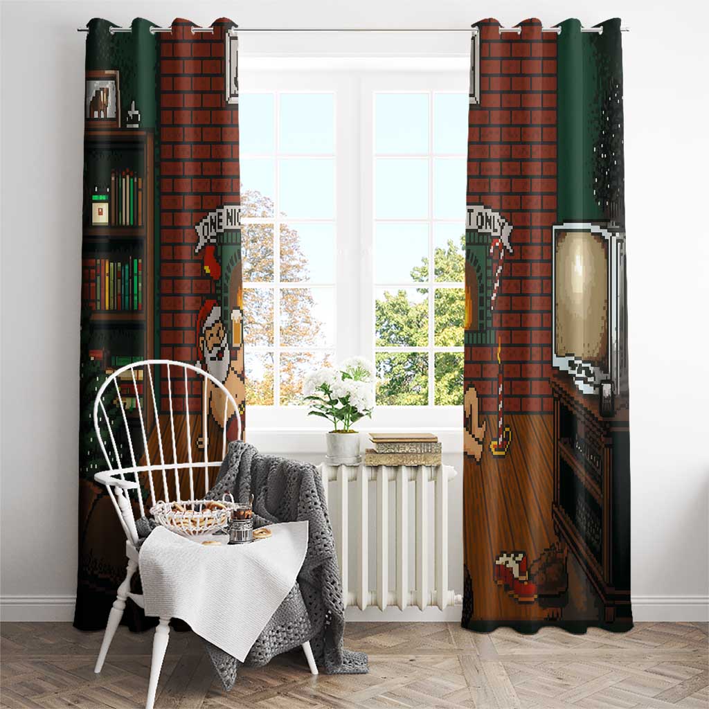 One Night Only Christmas Window Curtain Xmas Holiday Patterns - Wonder Print Shop