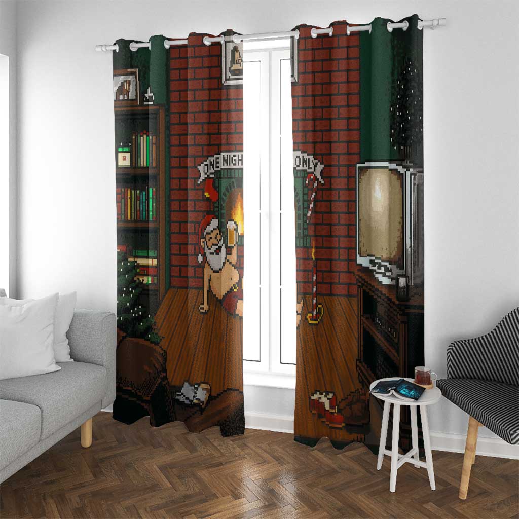 One Night Only Christmas Window Curtain Xmas Holiday Patterns - Wonder Print Shop