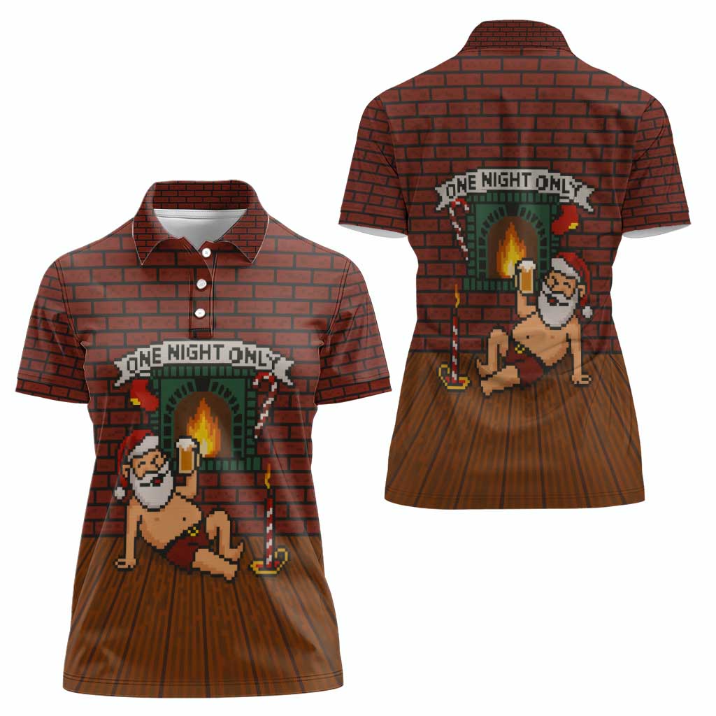 One Night Only Christmas Women Polo Shirt Xmas Holiday Patterns - Wonder Print Shop
