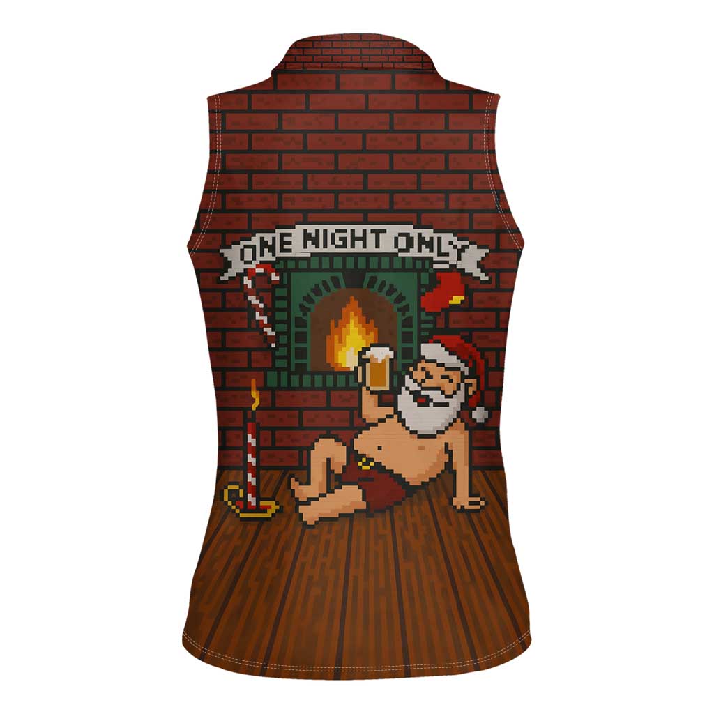 One Night Only Christmas Women Sleeveless Polo Shirt Xmas Holiday Patterns - Wonder Print Shop